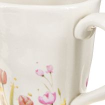 kohteita Keraaminen ruukku kukka-aiheella nostalgiseen kevätkoristeeseen, kasvien ystäville, 10,5 cm
