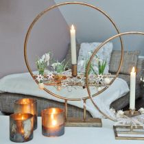 Kynttiläpurkki, koristeellinen lyhty, pöydän koriste antiikkilook Ø9,5cm K10cm 4kpl.