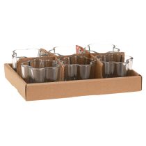 kohteita Tuikkupidike lasinen kukkatuikku lasi sininen Ø7,5cm korkeus 6cm 6kpl