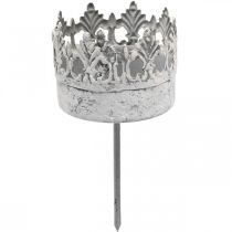 Metallinen kynttilänjalka kiinnitettäväksi, kynttilänjalan kruunu Ø5,5cm