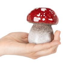 kohteita Koristeellinen sieni, kärpässieni, tuikkukynttiläkuppi pöytäkoristeena, 9cm
