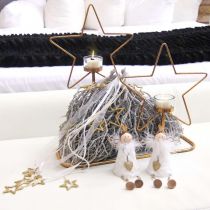 Kynttiläteline Star Metal Golden Vintage 2 liekkiä L38cm