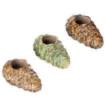 kohteita Tuikkukynttiläpidike, käpykuvio, kynttilänjalka, 8 cm, 3 kpl