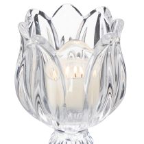 kohteita Lasiset kynttilänjalat kukkakuviolla tyylikkääseen pöytäkoristeeseen, 14 cm, 2 kpl