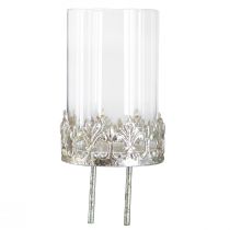 kohteita Kynttilänjalka lasilla liittämistä varten vintage hopeaa Ø5,5cm K8cm 4kpl