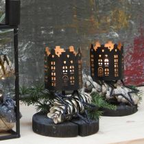 Kynttilänjalka City Black Tealight teline kiinnitettäväksi Ø8cm