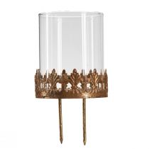 kohteita Kynttilänjalka kiinnitettäväksi kynttilälasilla kultaa Ø7cm 4 kpl