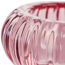 kohteita Kynttilänjalka lasikynttilänjalka Pyöreä vaaleanpunainen Ø8cm K3,5cm