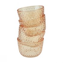 kohteita Kynttilänjalka lasilyhty retrooranssi Ø8cm K5cm 4kpl