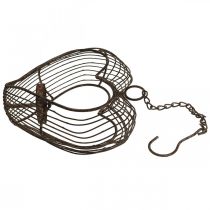 kohteita Teekynttilänjalka metallinen riippuva koriste ruostekoristesydän 22×7×20cm