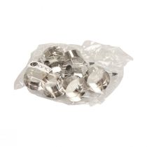 kohteita Kynttilänjalka Adventtiseppeleen kiinnittämiseen hopea Ø4cm 8 kpl