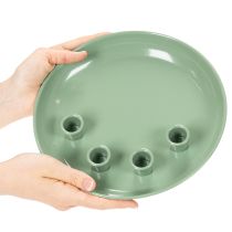 kohteita Kynttilälautanen Adventtiseppele vihreä neljällä kynttilänjalalla 24cm
