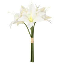 kohteita Keinotekoisia valkoisia tiikerililjoja maljakoihin ja asetelmiin, 29 cm 6 kpl:n kimppu