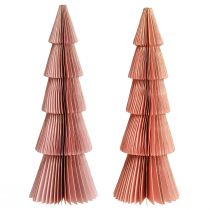 kohteita Pöytäkoristelu Joulukuusi kennopaperi Apricot Gold H30cm 2 kpl