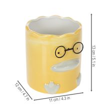 kohteita Sylinterinmuotoinen koristeellinen keraaminen ankkamaljakko tyylikkääseen kotiin, 13 cm, 2 kpl