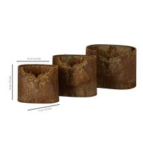 kohteita Metalliruukku, soikea, maalaismainen, peura, 3 kpl, 24 cm