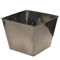 kohteita Neliönmuotoinen metallinen istutusruukku kuusiaiheella, 18 cm