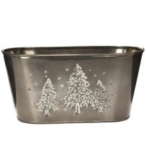 kohteita Soikea istutusruukku kohokuvioidulla kuusikuviolla, 25 cm