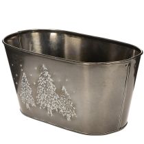kohteita Soikea istutusruukku kohokuvioidulla kuusikuviolla, 25 cm