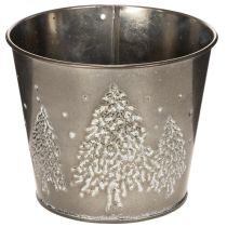 kohteita Metallinen istutusruukku kimaltelevilla kuusilla, 13 cm