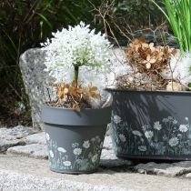 kohteita Kukkaruukku herkällä villikukka-aiheella, käytännöllinen parvekkeella tai terassilla, 15 cm, 3 kpl