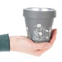 kohteita Tyylikkääseen sisustukseen sopiva kukkaruukku päivänkakkara-aiheella, 11 cm, 4 kpl