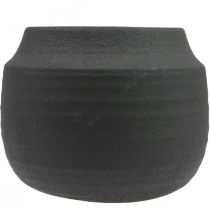kohteita Istutuskone Musta keraaminen kukkaruukku Ø23cm K19,5cm