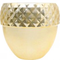 kohteita Cachepot Keraaminen Tammenterho Kultainen joulukoriste Ø18cm H16,5cm