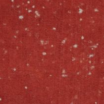 Huopanauha punainen pisteillä, koristenauha, ruukkunauha, villahuopa ruosteenpunainen, valkoinen 15cm 5m