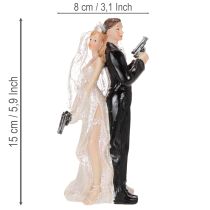 kohteita Kakunkoristeet morsiusparille 15,5 cm