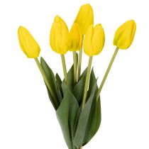 kohteita Keinotekoiset tulppaanit realistiseen keväiseen koristeluun olohuoneessa tai toimistossa, 40 cm, 7 kpl