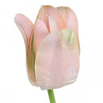 Tulppaani keinotekoinen vaaleanpunainen varsi kukka H67cm
