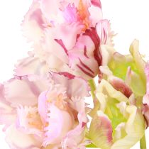 kohteita Tulppaanit keinotekoiset papukaija tulppaanit violetti kukkakimppu, jossa 5 kukkaa 40cm