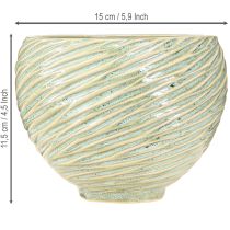 kohteita Keraaminen istutuskulho, vihreä Ø15cm K11cm 2kpl