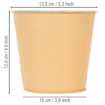 kohteita Metallinen istutusruukku, pastellin oranssi, Ø13,5cm, korkeus 12,5cm