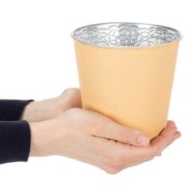 kohteita Metallinen istutusruukku, pastellin oranssi, Ø13,5cm, korkeus 12,5cm