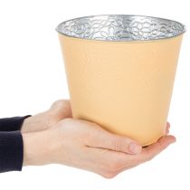 kohteita Metallinen istutusruukku, pastellin oranssi, Ø16cm K14cm