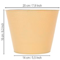 kohteita Metallinen istutusruukku, pastellin oranssi, Ø20cm K16cm