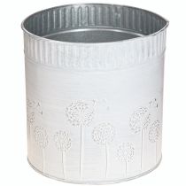 kohteita Istutuskone Dandelions Metallinen kukkaruukku Valkoinen Ø15,5cm K15,5cm