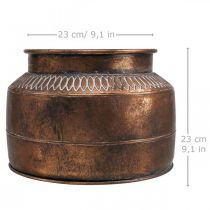 kohteita Istutuskone iso metallinen kuparinen koristeellinen istutuskone Ø31,5cm K23cm