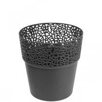 Istutuskone muovinen kukkaruukku antrasiittia Ø11,5cm K12,5cm