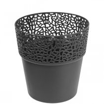 Istutuskone muovinen kukkaruukku antrasiittia Ø13cm K13,5cm