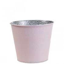 Kukkaruukku metallinen kukkaruukku pastelli pinkki Ø12cm