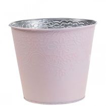 kohteita Istutuskone metallinen kukkaistutus pastelli pinkki Ø16cm K14cm