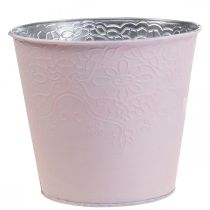 Istutuskone metallinen kukkaistutus pastelli pinkki Ø20cm K16cm