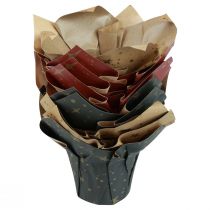 kohteita Istutuspaperitähtiä punainen/antrasiitti/luonnollinen Ø12cm K12cm 9kpl