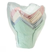 kohteita Istutuspaperi pilkullinen lahjapakkaus kukkia Ø9cm K16cm 8 kpl