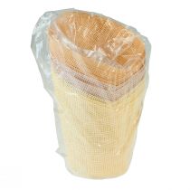 kohteita Istutuspaperi kudottu vanilja, oranssi, pinkki Ø9cm K18cm 9kpl