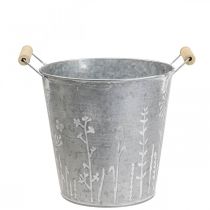 Istutuskone vintage koristeellinen metallikauha Ø16cm K15cm