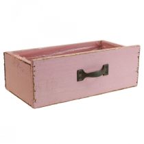 Istutuslaatikko puinen istutuspöytä pinkki 25×13×9cm